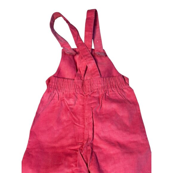 VTG Montgomery Ward Pink Corduroy Overalls Size Large Girls 12/18 - Picture 7 of 7